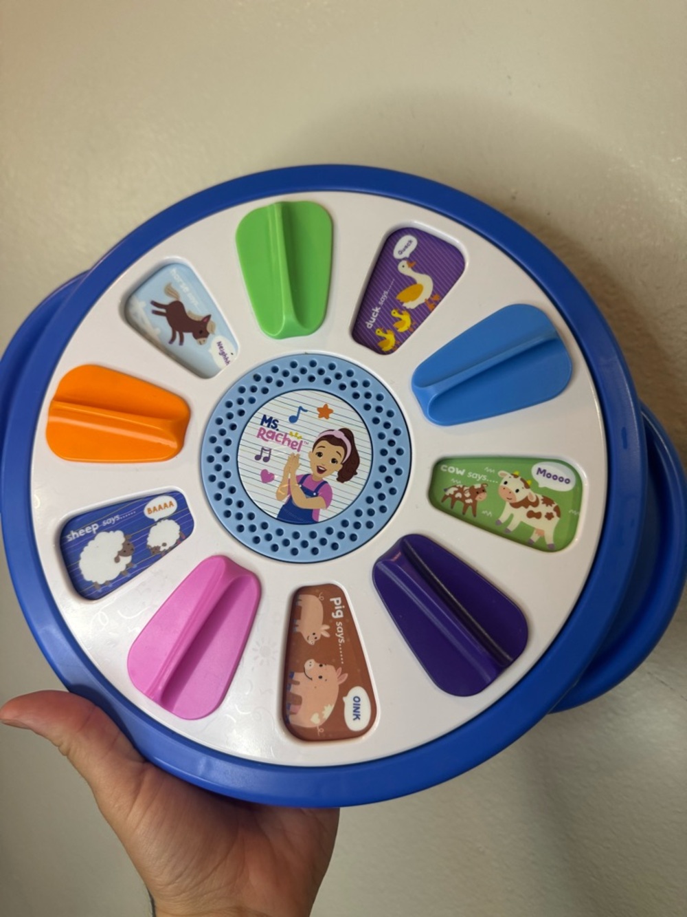 Rachel Colorful Musical Animal Sound Wheel - Blue